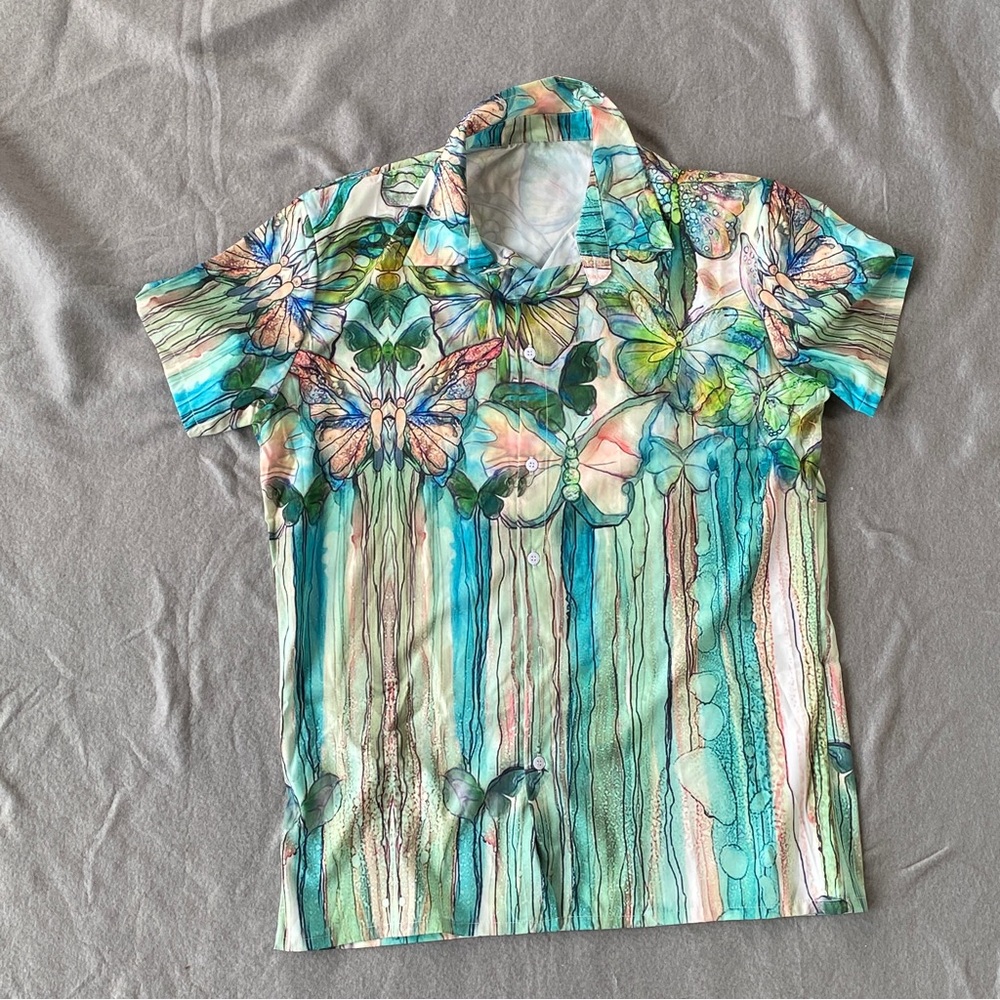 Short sleeve butterfly blouse
